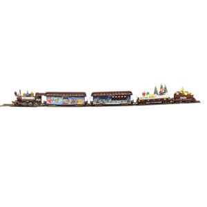 Rare Hawthorne Village M&M’s Five Car Train Set Special Edition Running Lights Mars Collectible Candy Character Holiday Display Train