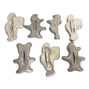 Lot 7 Vintage Metal Christmas Easter Holiday Cookie Cutters Various Shapes Retro Baking Set Antique Kitchen Collectible Gift