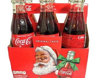 Vintage 1990 Coca Cola Six-pack of 6.5 Oz. Never Opened Bottles
