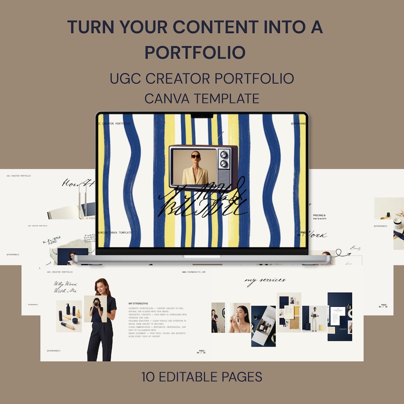 UGC Creator Portfolio Canva Template, UGC Portfolio Website Template ...