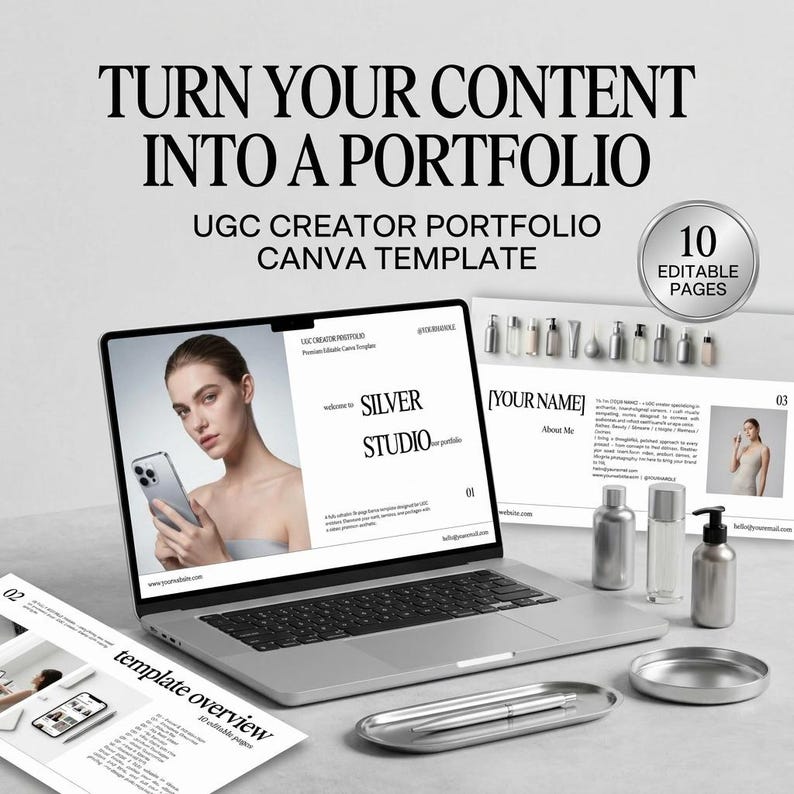UGC Creator Portfolio Canva Template, UGC Portfolio Website Template ...