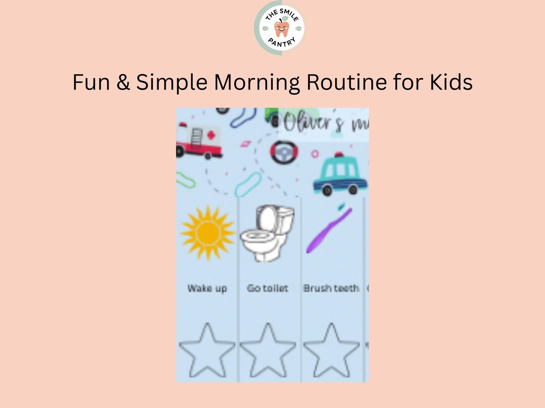 Kids Morning Routine Chart | Personalised Habits Tracker (digital ...