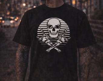 Camiseta Punk Ain’t Dead Yet, camiseta con cita punk gótica: mezcla de algodón y poliéster que absorbe la humedad