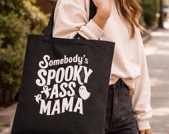 Bolso de mano con diseño de fantasma de Halloween, ideal para pedir dulces.