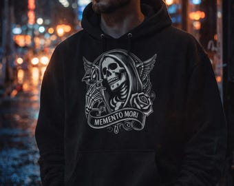 Sudadera unisex Memento Mori Grim Reaper: mezcla de confort urbano