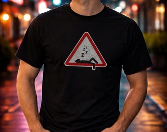 Advertencia: Puede que te duermas de repente / Camiseta divertida con el símbolo Zzz para dormir / Camiseta gráfica para amantes de las siestas para hombres y mujeres