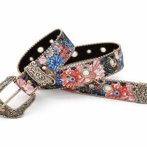 Vintage Flower Belt Buckle - Etsy UK