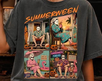Retro Summerween PNG | Spooky Summer Halloween Design | Beach Ghost Graphic | Vintage Vacation Shirt PNG | Digital Download
