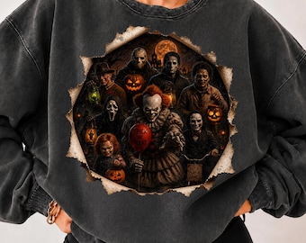 Retro Halloween PNG, Halloween Characters Png, Horror Movie Png, Scary Movie, Halloween Horror PNG, Digital Download