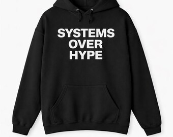 Moletom com Capuz Systems Over Hype | Pulôver Minimalista