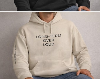 Moletom com Capuz Long-Term Over Loud | Pulôver Minimalista