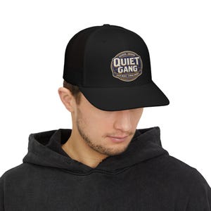 Quiet Gang Snapback-Cap mit Patch-Logo | bestickte Trucker-Mütze