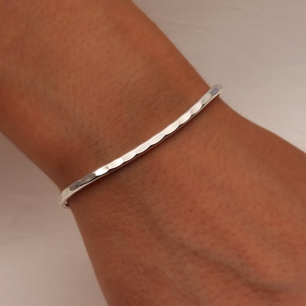 Hammered Cuff Bracelet, Sterling Silver (351.s)