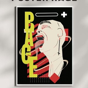 Silent Rage | Arte oscuro y brutalista | Descarga digital | Print ilustración
