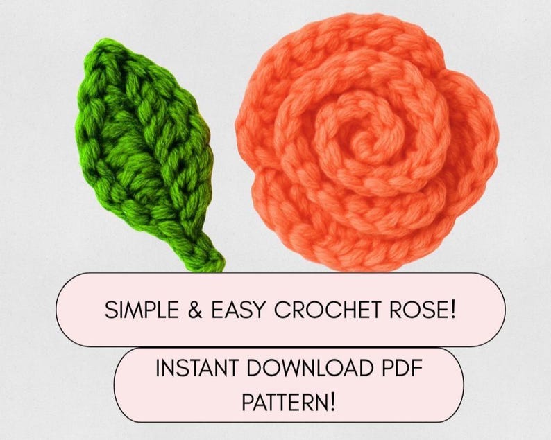 Crochet Rose Pattern PDF | Easy Flower Crochet Tutorial | Realistic ...