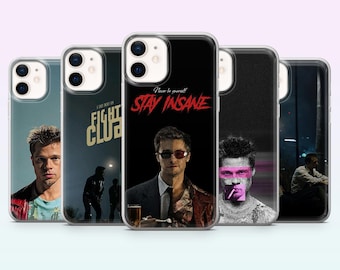 Fight Club Phone Case Tyler Durden Fight Movie Cover for iPhone 17, 16, 15, 14, 13, 12, Samsung S26, S25, S24, S23, A16, A56, Pixel 10, 9Pro