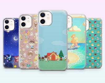 Animal Crosing-telefoonhoesje ACNH Nintendo-cover voor iPhone 17, 16, 15, 14, 13, 12, Samsung S26, S25, S24, S23, A16, A56, Pixel 10, 9Pro