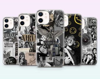 Funda para teléfono Nirvana con la portada de la banda de rock de Kurt Cobain para iPhone 17, 16, 15, 14, 13, 12, Samsung S26, S25, S24, S23, A16, A56, Pixel 10, 9Pro