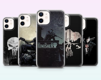 Punisher-telefoonhoesje Marvel Superhero Cover voor iPhone 17, 16, 15, 14, 13, 12, Samsung S26, S25, S24, S23, A16, A56, Pixel 10, 9Pro