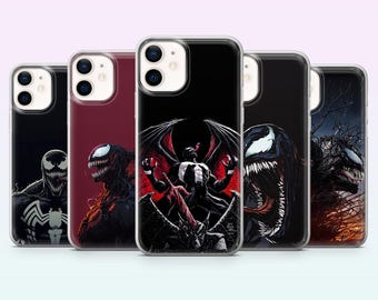 Venom telefoonhoesje Gothic Marvel Cover voor iPhone 17, 16, 15, 14, 13, 12, Samsung S26, S25, S24, S23, A16, A56, Pixel 10, 9Pro