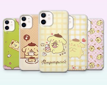 Pompompurim-telefoonhoesje kawaii puppy Cover voor iPhone 17, 16, 15, 14, 13, 12, Samsung S26, S25, S24, S23, A16, A56, Pixel 10, 9Pro