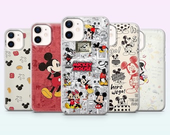 Funda para teléfono con diseño de Mickey Mouse y dibujos animados de Disney para iPhone 17, 16, 15, 14, 13, 12, Samsung S26, S25, S24, S23, A16, A56, Pixel 10, 9Pro