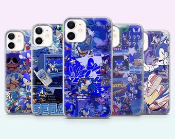 Funda para teléfono Sonic con diseño de erizo de dibujos animados para iPhone 17, 16, 15, 14, 13, 12, Samsung S26, S25, S24, S23, A16, A56, Pixel 10, 9Pro