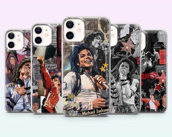 Funda de teléfono Michael Jackson Vintage Pop King para iPhone 17, 16, 15, 14, 13, 12, Samsung S26, S25, S24, S23, A16, A56, Pixel 10, 9Pro