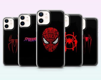 Spider Man-telefoonhoesje Simple Spider Web Cover voor iPhone 17, 16, 15, 14, 13, 12, Samsung S26, S25, S24, S23, A16, A56, Pixel 10, 9Pro