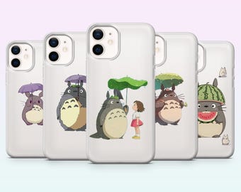 Doorzichtige Totoro-telefoonhoesje transparant My Neighbour-cover voor iPhone 17, 16, 15, 14, 13, 12, Samsung S26, S25, S24, S23, A16, A56, Pixel 10, 9A
