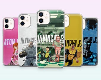 Funda para teléfono Invincible con diseño de superhéroes de la serie Comic para iPhone 17, 16, 15, 14, 13, 12, Samsung S26, S25, S24, S23, A16, A56, Pixel 10, 9Pro