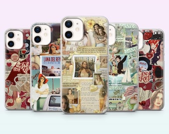 Lana Del Rey Phone Case Art Deco Singer Cover for iPhone 17, 16, 15, 14, 13, 12, Samsung S26, S25, S24, S23, A16, A56, Pixel 10, 9Pro