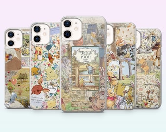 Funda para teléfono Winnie Pooh con diseño de oso adorable y amante de la miel para iPhone 17, 16, 15, 14, 13, 12, Samsung S26, S25, S24, S23, A16, A56, Pixel 10, 9Pro
