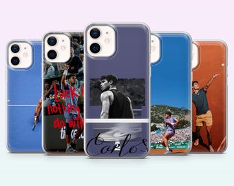 Carlos Alcaraz-telefoonhoesje tennissporter Cover voor iPhone 17, 16, 15, 14, 13, 12, Samsung S26, S25, S24, S23, A16, A56, Pixel 10, 9Pro