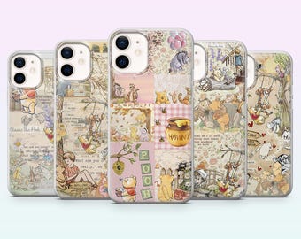 Funda para teléfono Winnie Pooh con diseño de oso adorable para iPhone 17, 16, 15, 14, 13, 12, Samsung S26, S25, S24, S23, A16, A56, Pixel 10, 9Pro