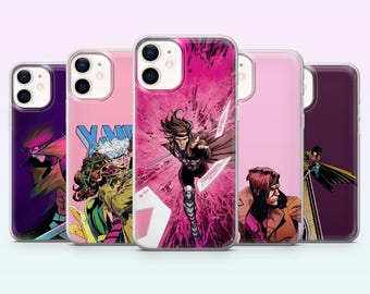 X-Men Phone Case Gambit Superhero Cover voor iPhone 17, 16, 15, 14, 13, 12, Samsung S26, S25, S24, S23, A16, A56, Pixel 10, 9Pro
