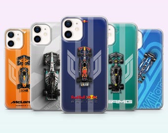 F1 autotelefoonhoes Formula 1 Car Racing Cover voor iPhone 17, 16, 15, 14, 13, 12, Samsung S26, S25, S24, S23, A16, A56, Pixel 10, 9Pro