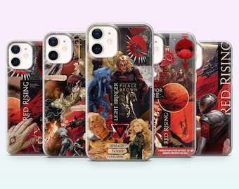 Red Rising-telefoonhoesje Romance Novel Cover voor iPhone 17, 16, 15, 14, 13, 12, Samsung S26, S25, S24, S23, A16, A56, Pixel 10, 9Pro