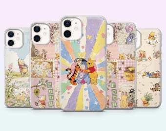 Winnie Pooh telefoonhoesje schattige beer cartoon hoes voor iPhone 17, 16, 15, 14, 13, 12, Samsung S26, S25, S24, S23, A16, A56, Pixel 10, 9Pro