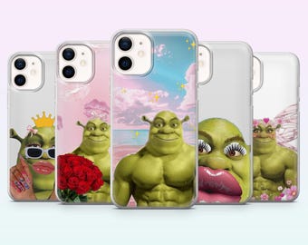 Grappig Shrek-telefoonhoesje Ugly Shrek Funny Meme Cover voor iPhone 17, 16, 15, 14, 13, 12, Samsung S26, S25, S24, S23, A16, A56, Pixel 10, 9Pro