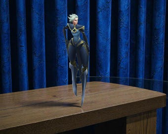 Camille Figure Statue, League of Legends Figurine, Hand Painted Assassin Character, Gaming Collectible, Fantasy Desk Decor