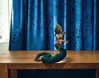 Cassiopeia Figure Statue, League of Legends Figurine, Hand Painted Snake Woman Character, Gaming Collectible, Fantasy Desk Decor