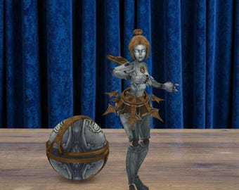 Orianna Figure, League of Legends Statue, Hand Painted Clockwork Doll Figurine, Fantasy Gaming Collectible