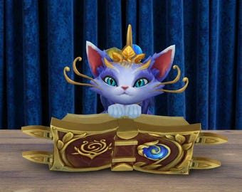 Yuumi Figure, League of Legends Statue, Hand Painted LoL Cat Collectible, Gaming Desk Decor, Resin Fantasy Figurine Gift