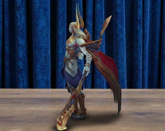 Zhaahn Figure, League of Legends Statue, Hand Painted LoL Collectible, Resin Fantasy Warrior, Gaming Desk Decor Gift