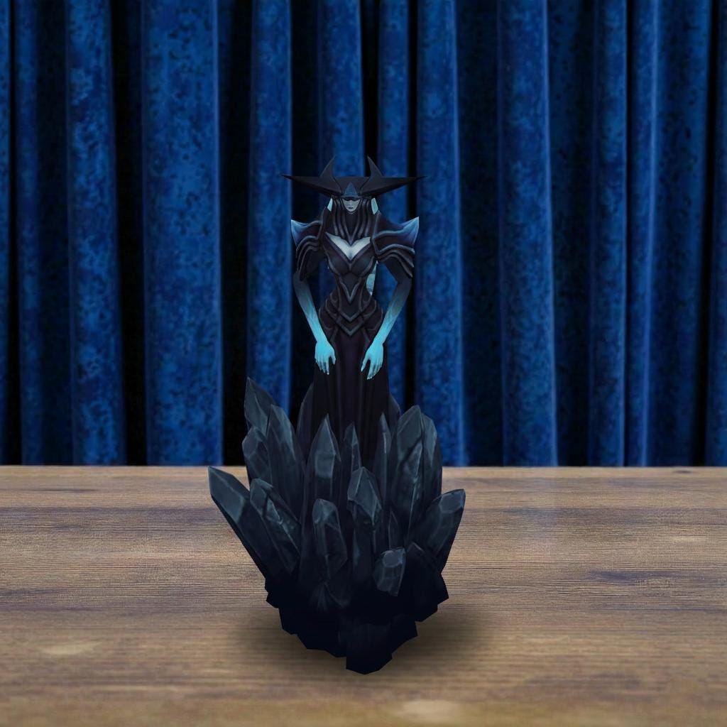 Lissandra Figure, League of Legends Statue, Hand Painted Ice Witch Collectible, LOL Gaming Decor, Fantasy Resin Figurine