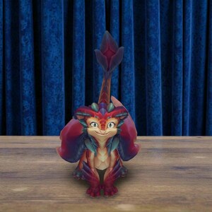 Smolder Figure, League of Legends Dragon Figurine, Hand Painted LOL Collectible, Baby Dragon Statue, Gaming Desk Decor, Fantasy Creature