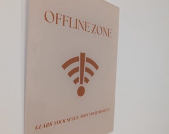 Offline There Alive Here Printable – Phone Free Zone Wall Art – Mindful Living Decor – Digital Download Poster – Minimalist Print