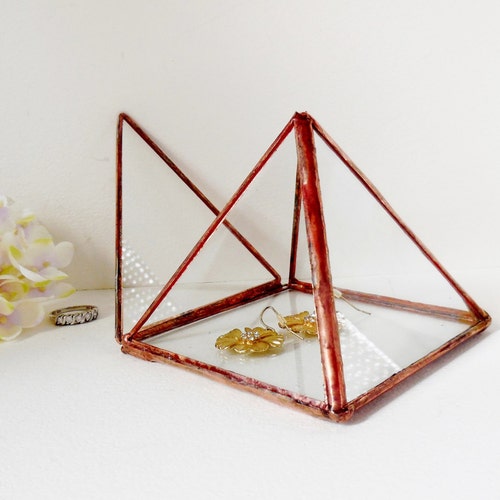 Pyramid Display Box Large Glass Pyramid Jewelry Box Etsy
