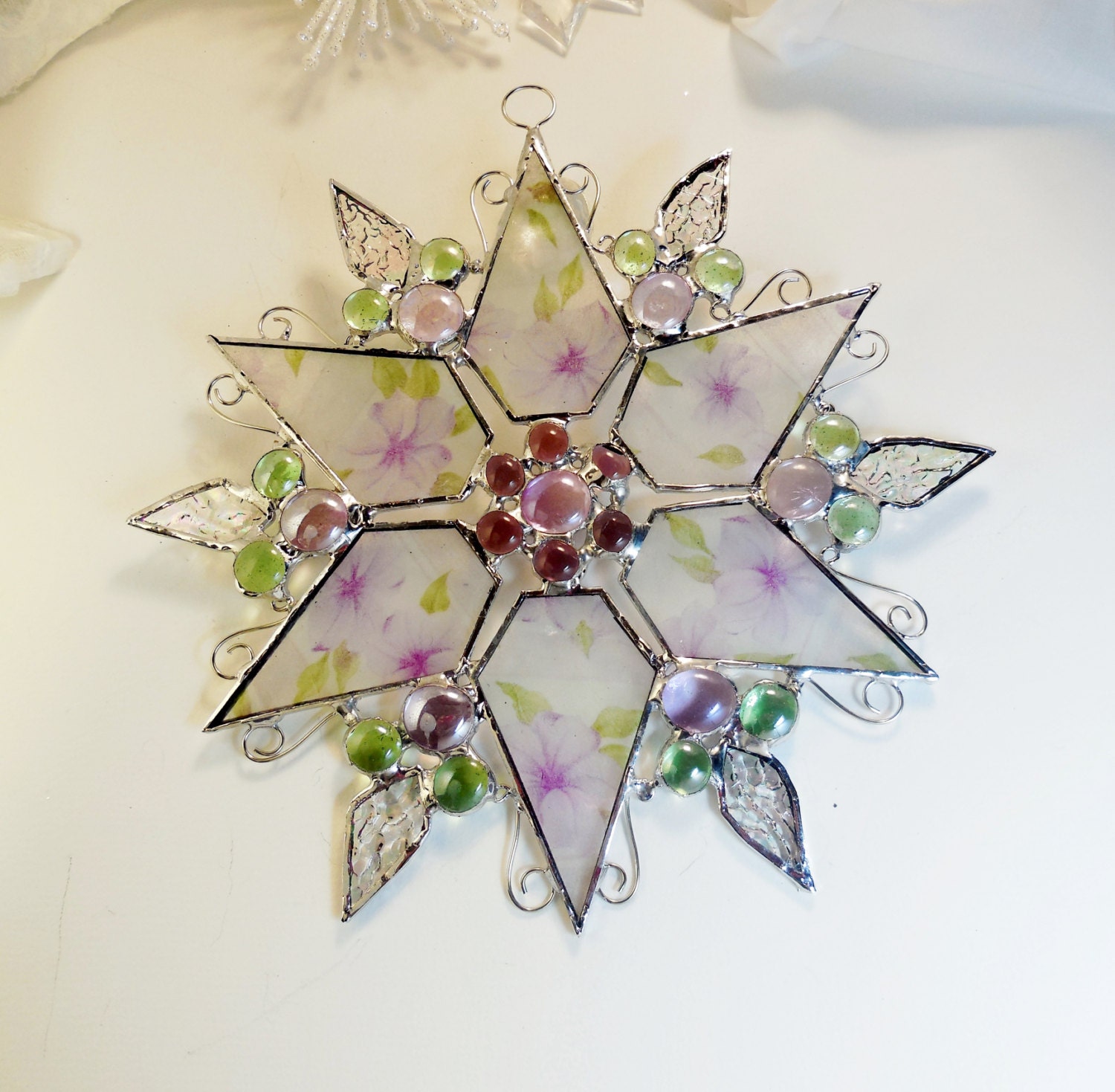 Stained Glass Star Holiday ornament Gift For Her Gift For Etsy